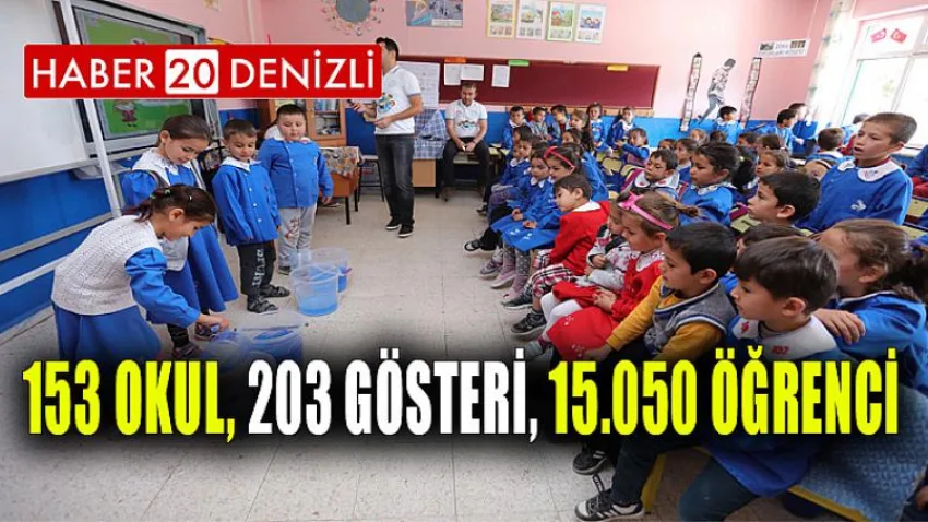 153 okul, 203 gösteri, 15.050 öğrenci