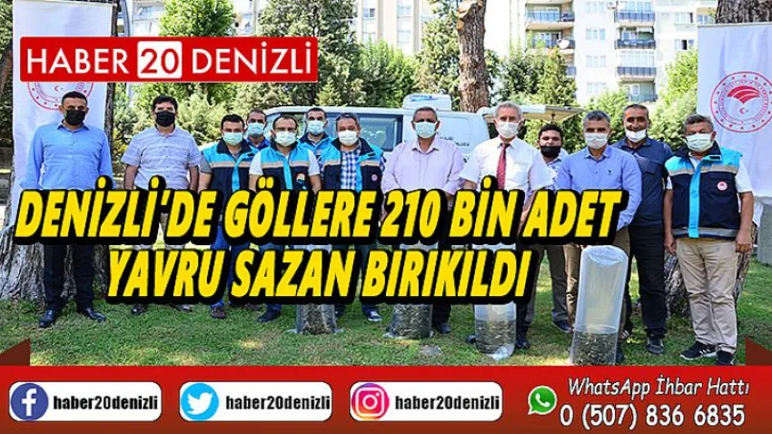 Denizli’de göllere 210 bin adet yavru sazan bırıkıldı