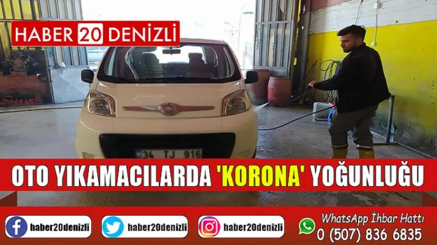 Oto yıkamacılarda 'korona' yoğunluğu