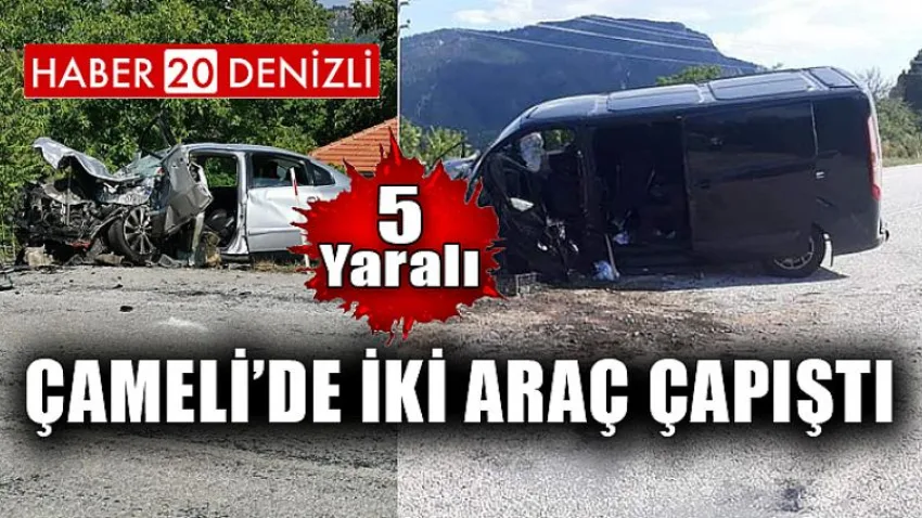 Çameli'de İki Araç Çarpıştı