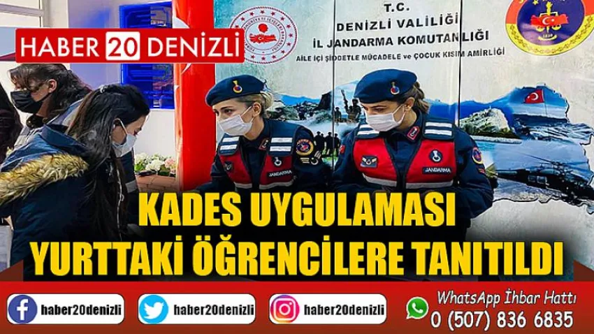 KADES uygulaması yurttaki öğrencilere tanıtıldı