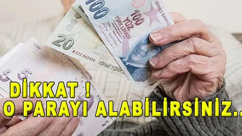 O Parayı Alabilirsiniz....