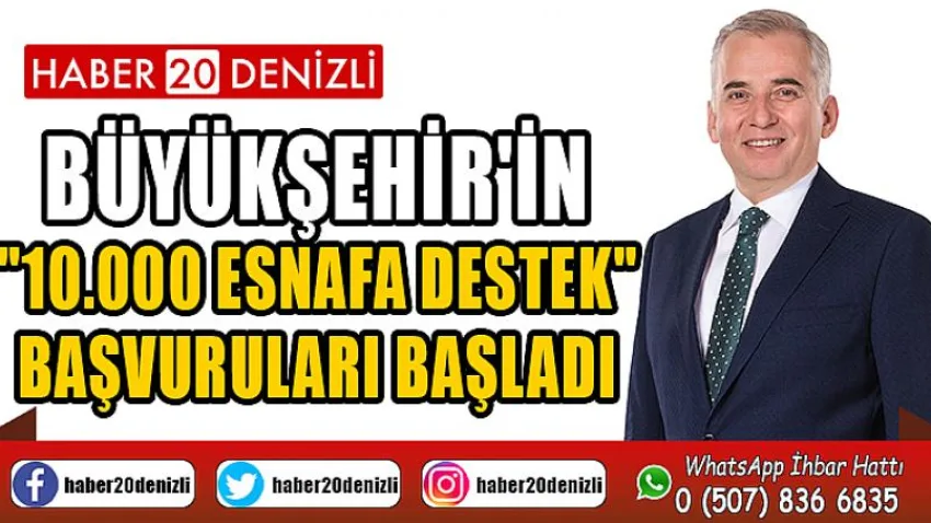 Büyükşehir'in "10.000 esnafa destek" başvuruları başladı