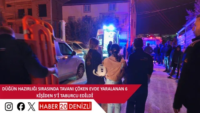 Düğün hazırlığı sırasında tavanı çöken evde yaralanan 6 kişiden 5’i taburcu edildi