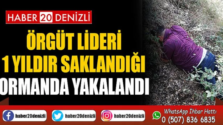 Örgüt lideri 1 yıldır saklandığı ormanda yakalandı