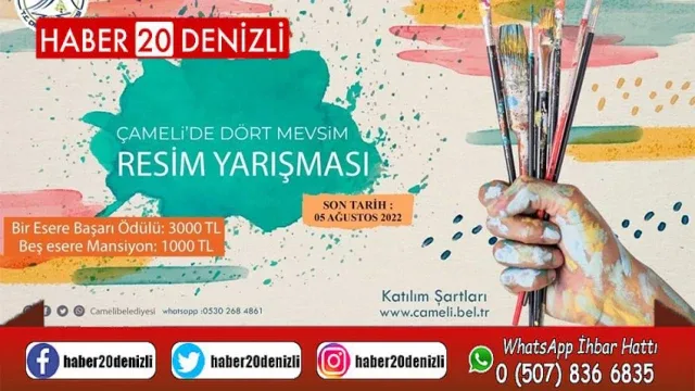 Çameli Belediyesi “Çameli’ de Dört Mevsim” Konulu Resim Yarışması
