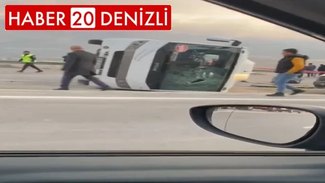 İşçileri taşıyan servis midibüsü 60 metre sürüklendi: 2 ölü, 14 yaralı