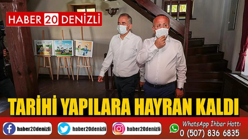 Tarihi yapılara hayran kaldı