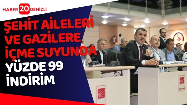 Şehit aileleri ve gazilere içme suyunda yüzde 99 indirim