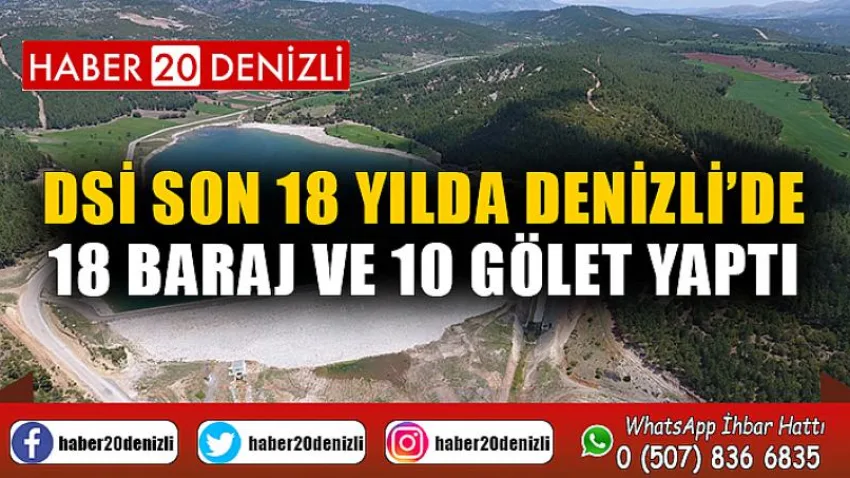 DSİ son 18 yılda Denizli’de 18 baraj ve 10 gölet yaptı
