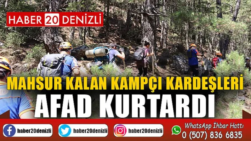 Mahsur kalan kampçı kardeşleri AFAD kurtardı