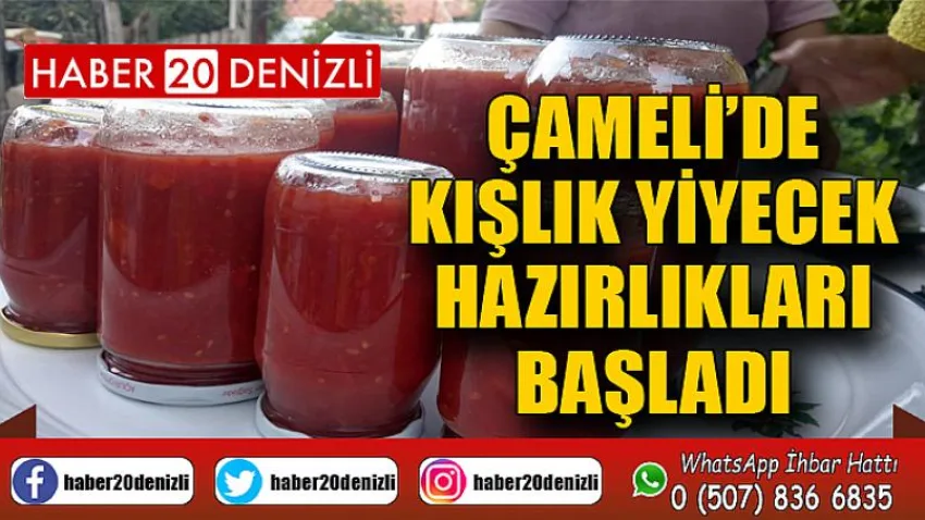 Çameli’de Kışlık Yiyecek Hazırlıkları Başladı
