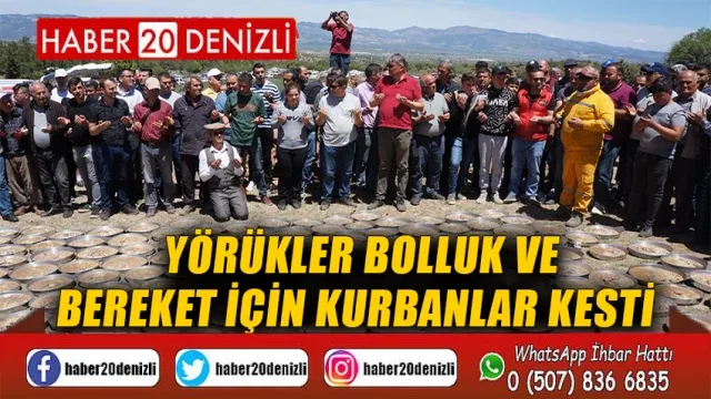 Yörükler bolluk ve bereket için kurbanlar kesti