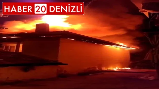 Metruk bina alev alev yandı