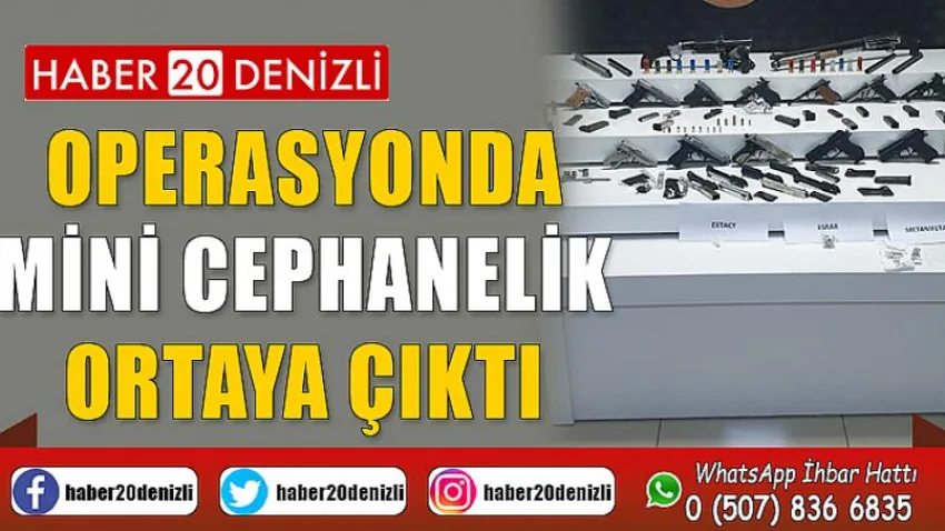 Operasyonda mini cephanelik ortaya çıktı