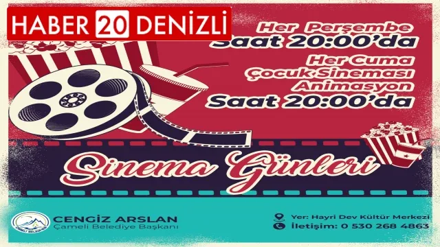 Çameli’de Ücretsiz Sinema Keyfi