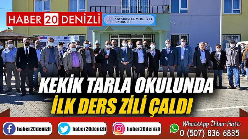 Kekik tarla okulunda ilk ders zili çaldı