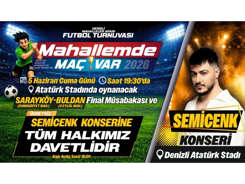 “Mahallemde Maç Var” projesi sezonunun final Semihcenk konseri
