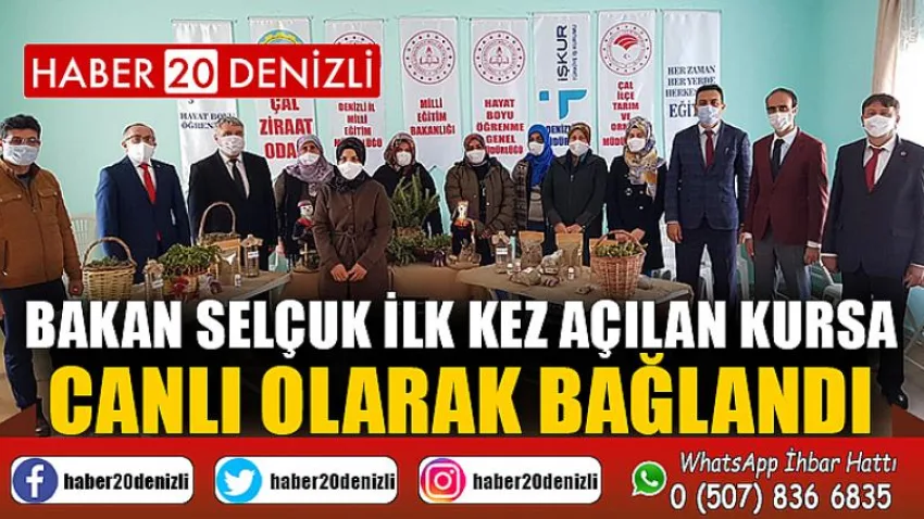 Bakan Selçuk ilk kez açılan kursa canlı olarak bağlandı
