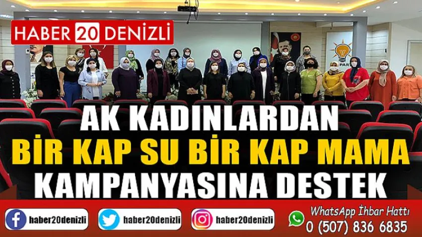 Ak Kadınlardan Bir Kap Su Bir Kap Mama Kampanyasına Destek