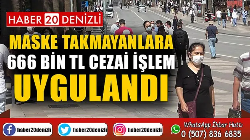 Maske takmayanlara 666 bin TL cezai işlem uygulandı