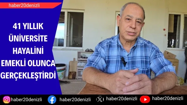 41 yıllık üniversite hayalini emekli olunca gerçekleştirdi
