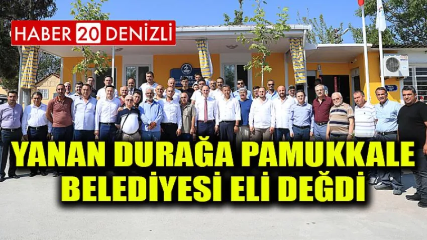 Yanan Durağa Pamukkale Belediyesi Eli Değdi