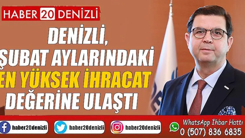 Denizli, Şubat aylarındaki en yüksek ihracat değerine ulaştı