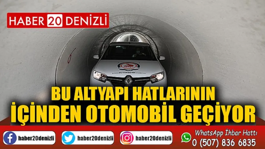 Bu altyapı hatlarının içinden otomobil geçiyor