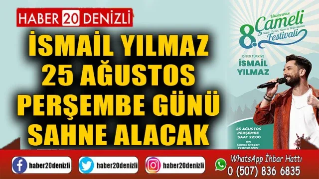 İsmail Yılmaz 25 Ağustos Perşembe Günü Sahne Alacak
