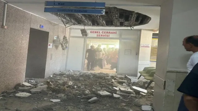 Tavanı çöken Denizli Devlet Hastanesinin bir katı kullanıma kapatıldı