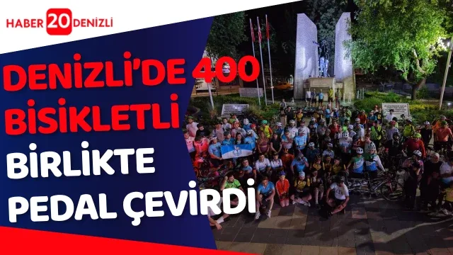 Denizli’de 400 bisikletli birlikte pedal çevirdi
