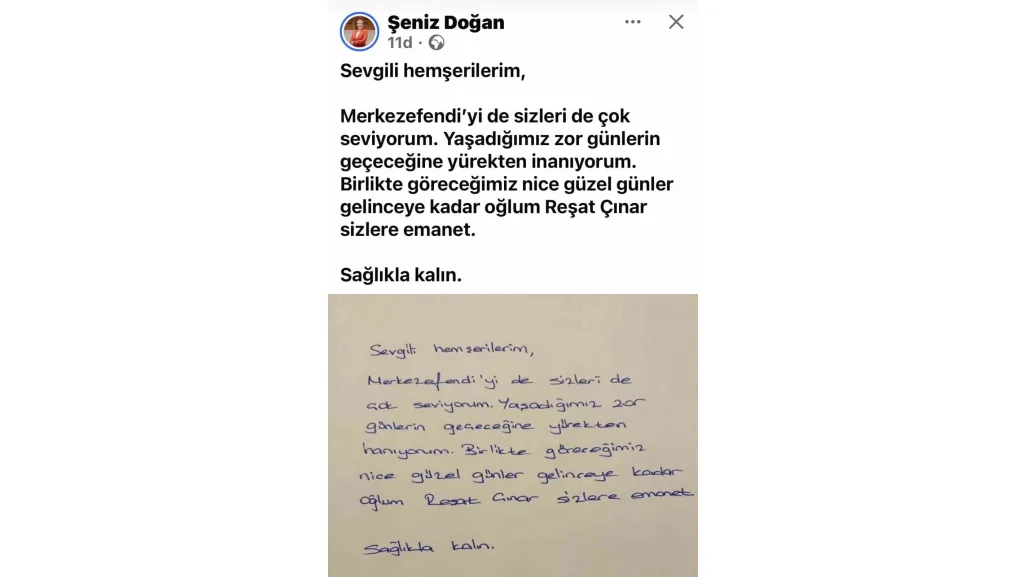 Tutuklanan Başkan Doğan’dan mesaj