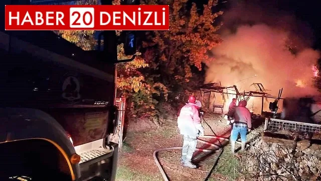 Metruk bina alevlere teslim oldu