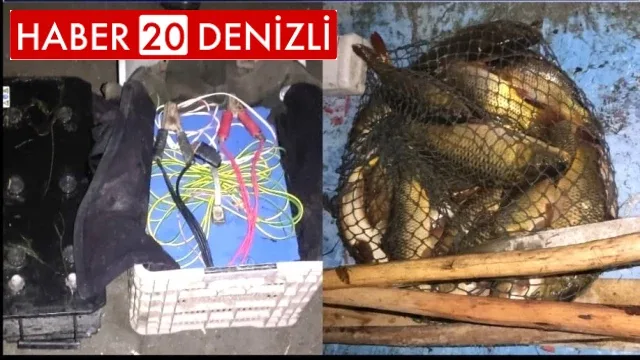 Elektrikli kaçak balık avına suçüstü