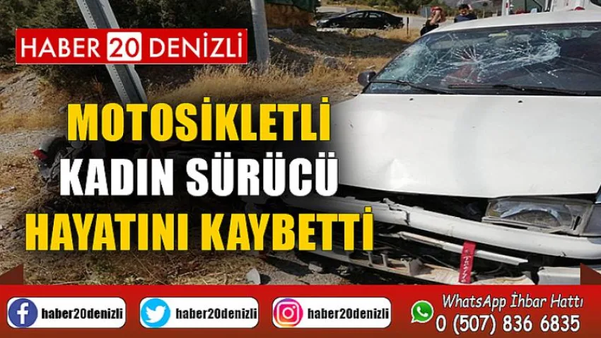 Otomobil ile motosiklet çarpıştı