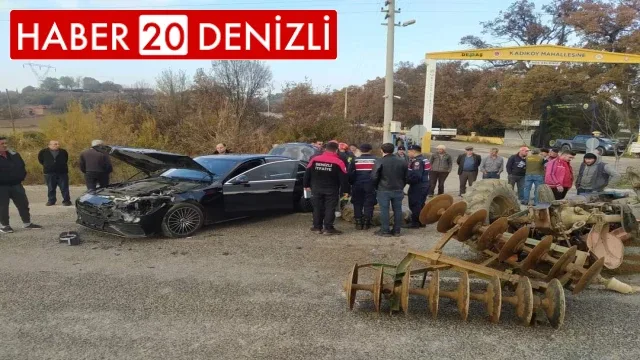 Traktör ile otomobilin çarpıştığı kazada bir kişi yaralandı
