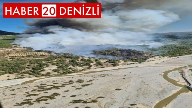 Denizli sınırlarında ilerleyen yangın kısmen kontrol altına alındı