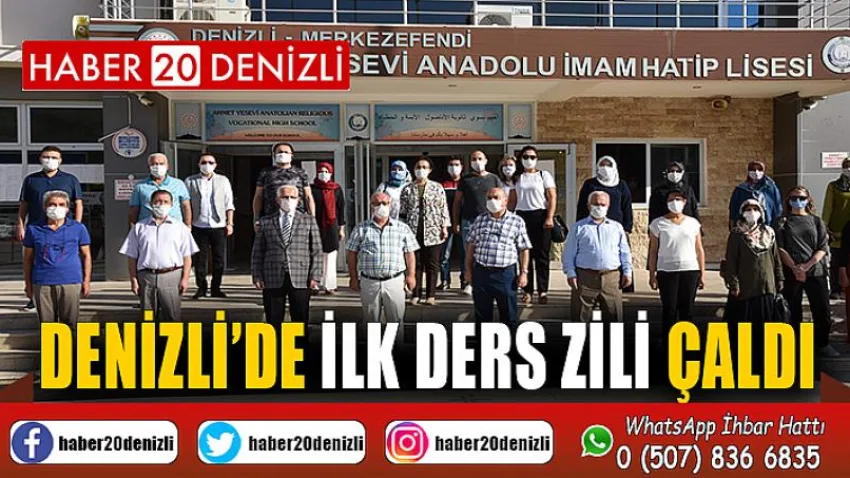 Denizli’de ilk ders zili çaldı