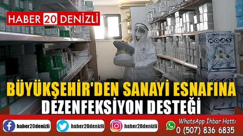 Büyükşehir'den sanayi esnafına dezenfeksiyon desteği