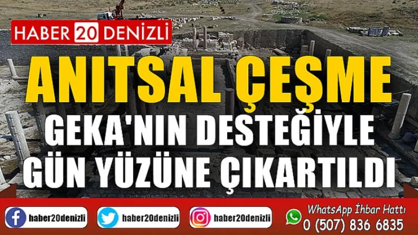 Anıtsal çeşme GEKA'nın desteğiyle gün yüzüne çıkartıldı