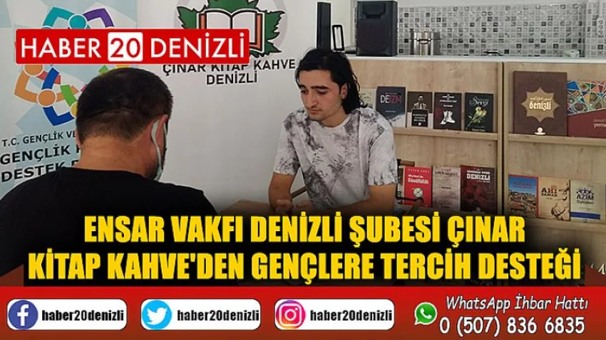 Ensar Vakfı Denizli Şubesi Çınar Kitap Kahve'den Gençlere Tercih Desteği