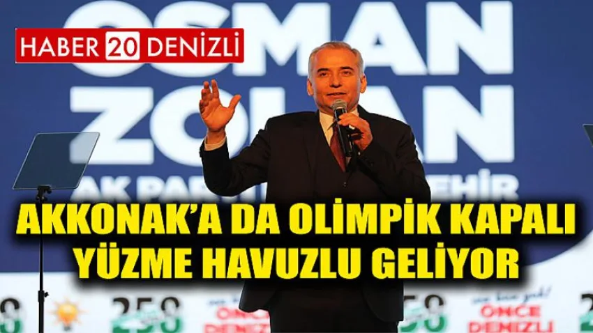 Akkonak’a da Olimpik Kapalı Yüzme Havuzlu Geliyor