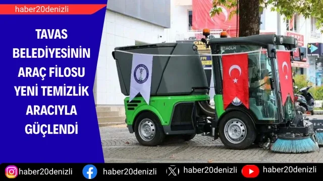 Tavas Belediyesinin araç filosu yeni temizlik aracıyla güçlendi