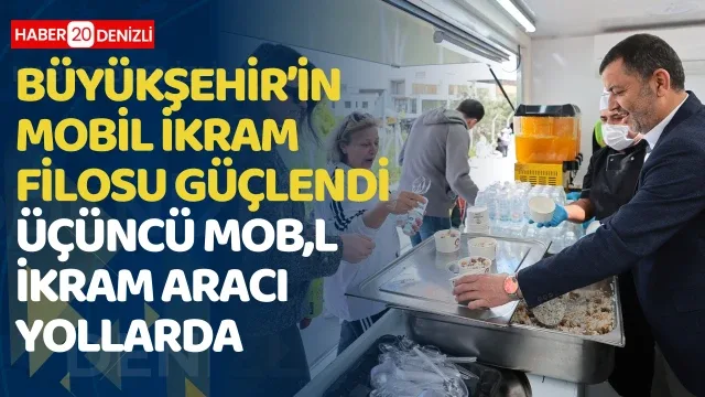 Denizli Büyükşehir Belediyesi’nin geçtiğimiz yıl başlattığı ve ilk yılında 1 milyon 177 bin kişiye ulaşan mobil ikram hizmeti, filoya katılan üçüncü araçla daha da güçlendi.