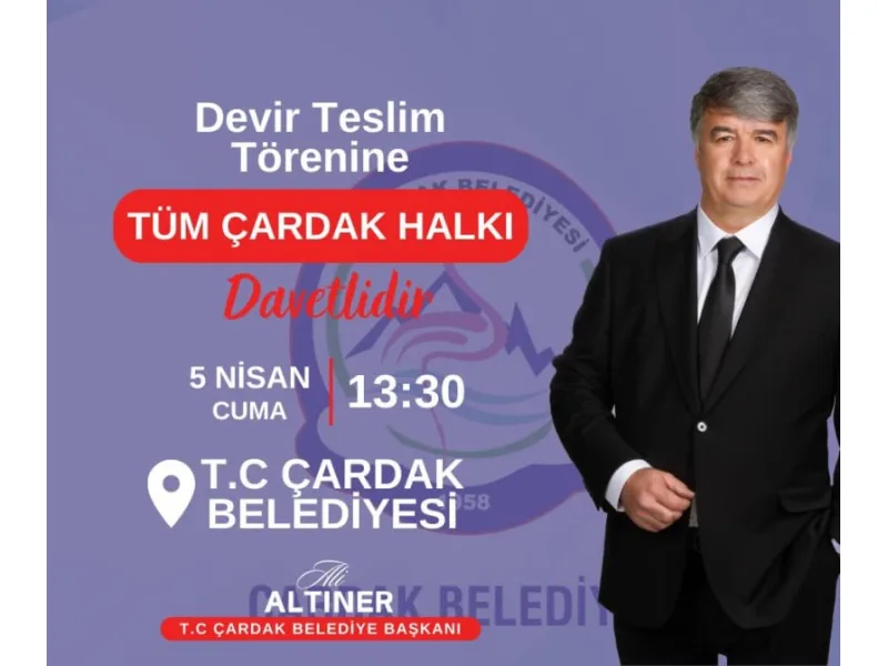 Başkan Altıer'den devir teslim törenine davet