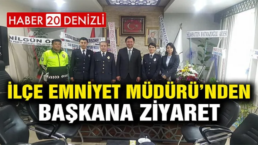 İlçe Emniyet Müdüründen Başkana Ziyaret