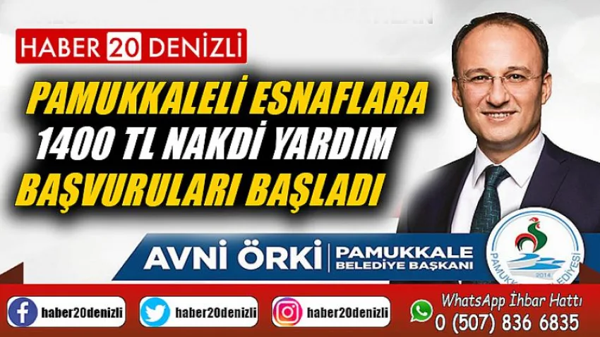 Pamukkaleli esnaflara 1400 TL nakdi yardım başvuruları başladı
