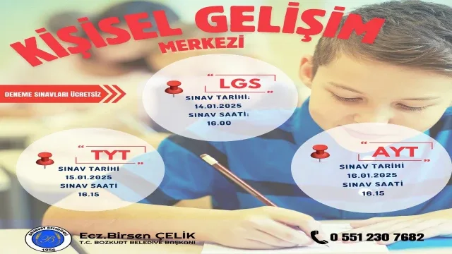 Bozkurt Belediyesi'nden Deneme Sınavı Fırsatı