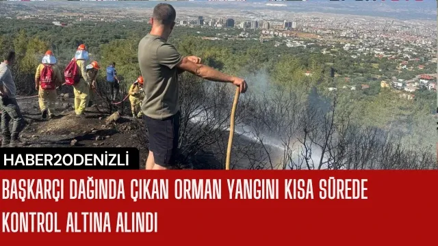 Başkarçı Dağında çıkan orman yangını kısa sürede kontrol altına alındı